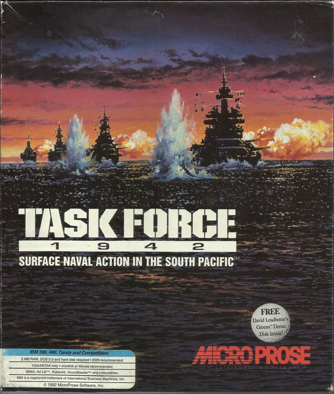Front Cover for Task Force 1942 (DOS) (5.25" disk release)