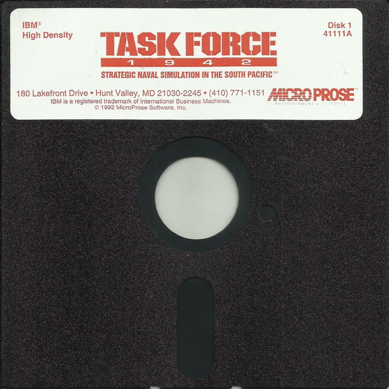 Media for Task Force 1942 (DOS) (5.25" disk release): Disk 1/6