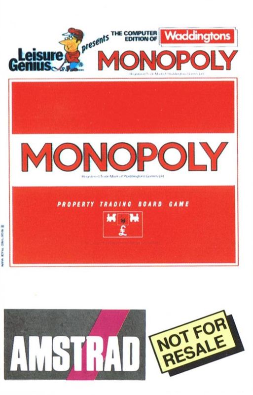 Front Cover for Monopoly (Amstrad CPC)