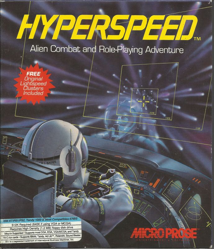 Front Cover for Hyperspeed (DOS) (5.25" Disk version)