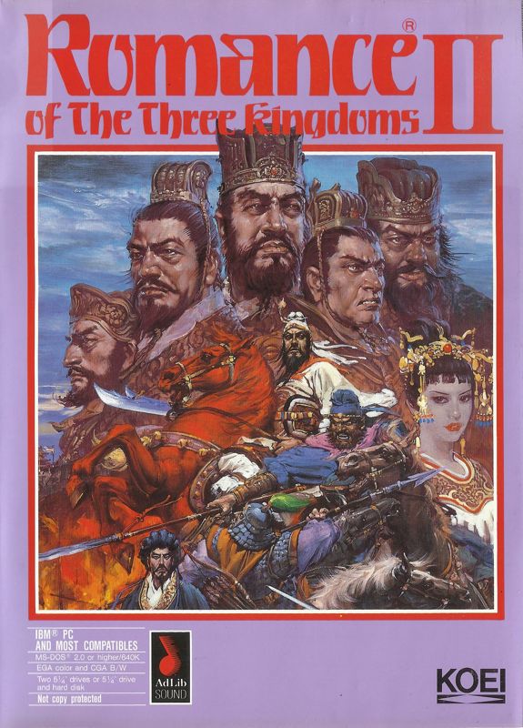 Front Cover for Romance of the Three Kingdoms II (DOS)