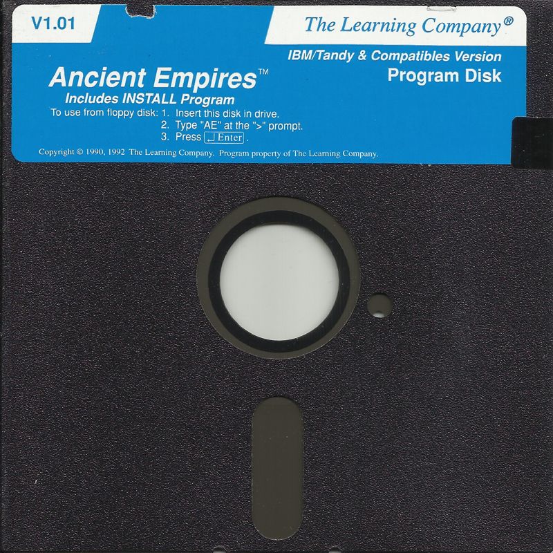 Media for Super Solvers: Challenge of the Ancient Empires! (DOS) (Dual Media Release (version 1.01)): Program Disk