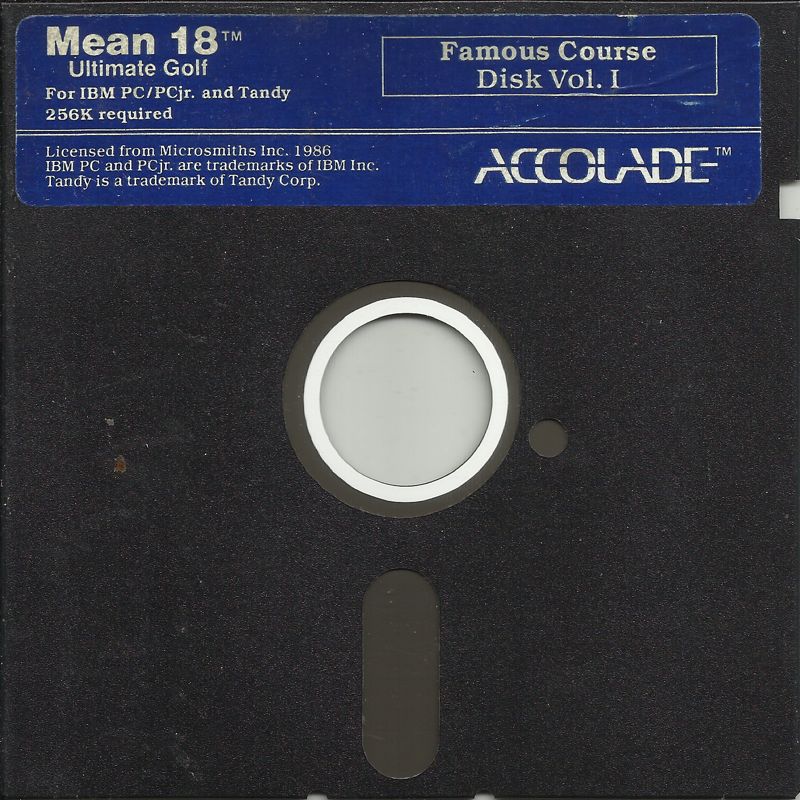 Media for Mean 18 (DOS): 5.25" Disk (2/2) -- Famous Course Disk I