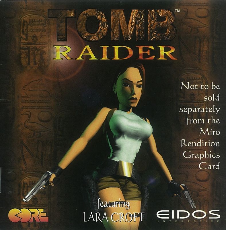 Inside Cover for Tomb Raider (DOS) (Release bundled with Miro Graphics Card): Front