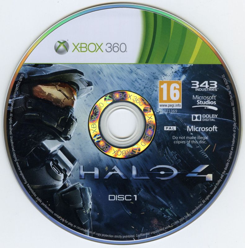 Media for Halo 4 (Xbox 360): Disc 1/2