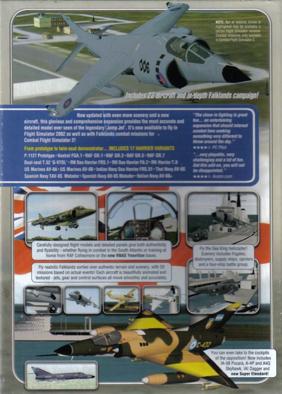 Back Cover for Harrier Jump Jet (Windows)