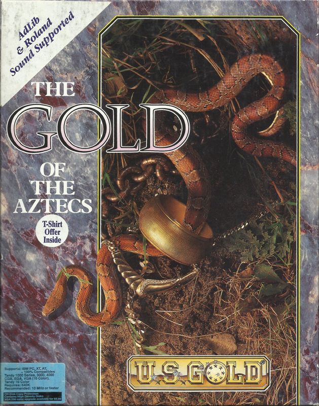 Front Cover for The Gold of the Aztecs (DOS) (5.25" telease)