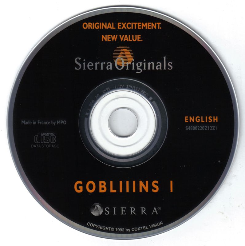 Media for Gobliiins 1 & Gobliins 2 (DOS) (Sierra Originals release): Gobliiins 1