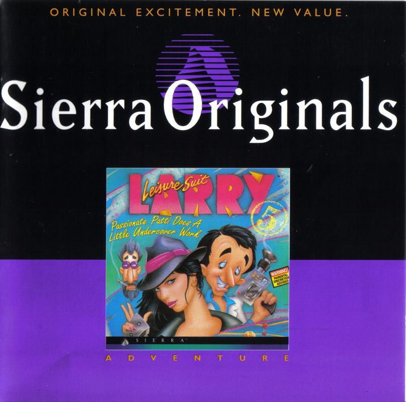 Other for Leisure Suit Larry 5: Passionate Patti Does a Little Undercover Work (DOS) (Sierra Originals release): Jewel Case: Front