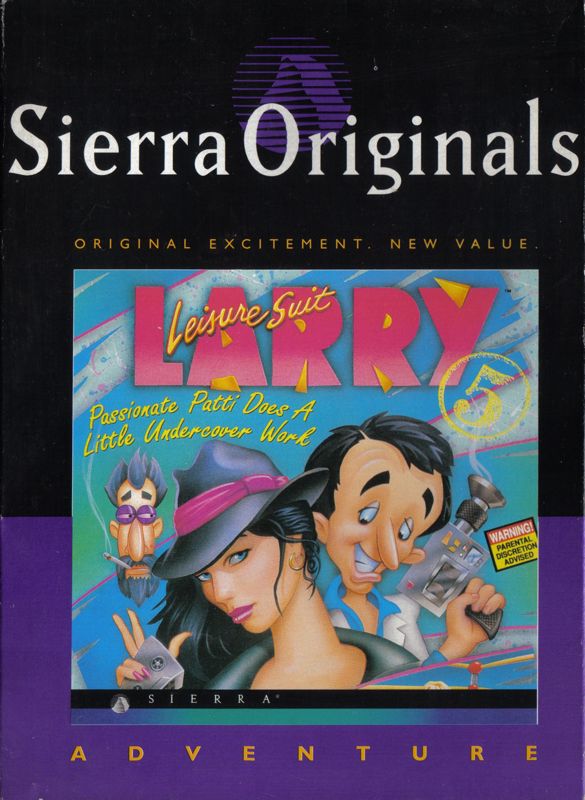 Front Cover for Leisure Suit Larry 5: Passionate Patti Does a Little Undercover Work (DOS) (Sierra Originals release)