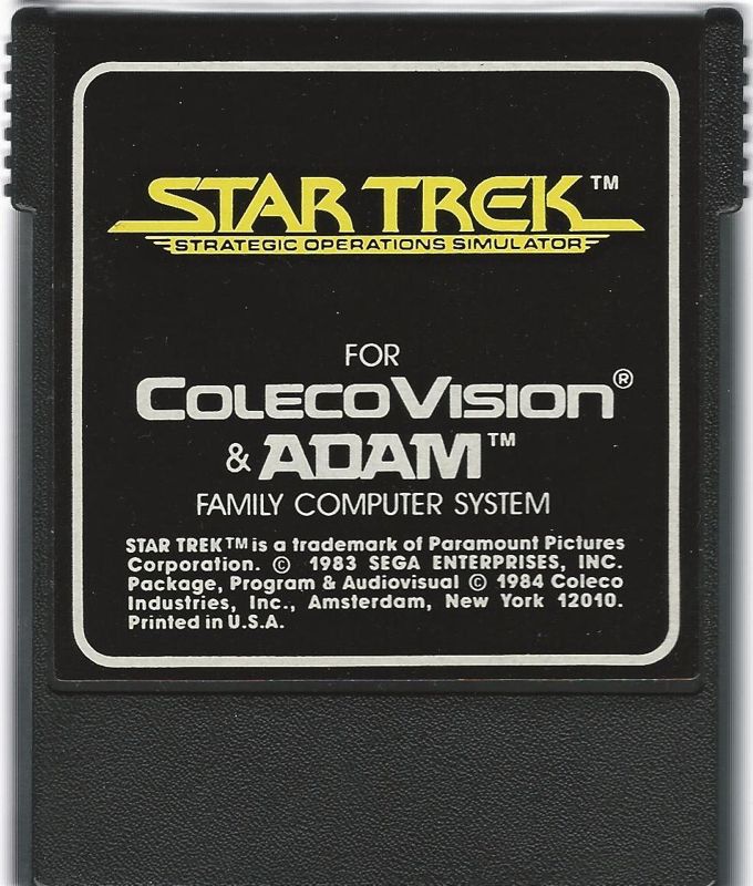 Media for Star Trek: Strategic Operations Simulator (ColecoVision)