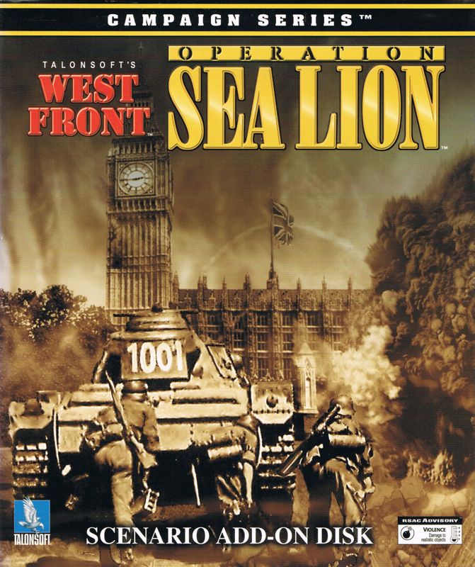 Front Cover for TalonSoft's West Front: Operation Sea Lion (Windows)