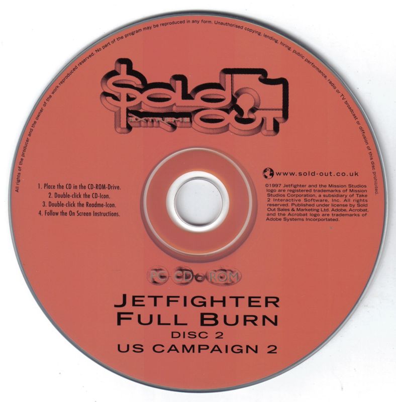 Media for JetFighter: Full Burn (DOS) (Sold Out Software release): US Campaign Disc 2/2