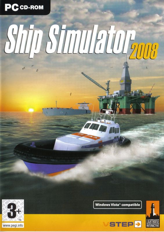 Front Cover for Ship Simulator 2008 (Windows) (Alternate back and monochrome DVD)