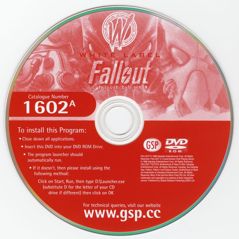 Media for Fallout Radioactive (Windows) (2006 White Label DVD release)