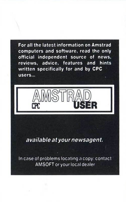 Inside Cover for 3D Stunt Rider (Amstrad CPC)
