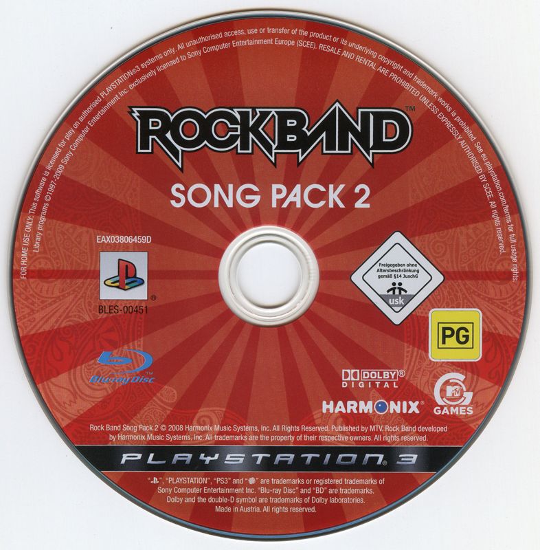 Media for Rock Band: Track Pack - Volume 2 (PlayStation 3)