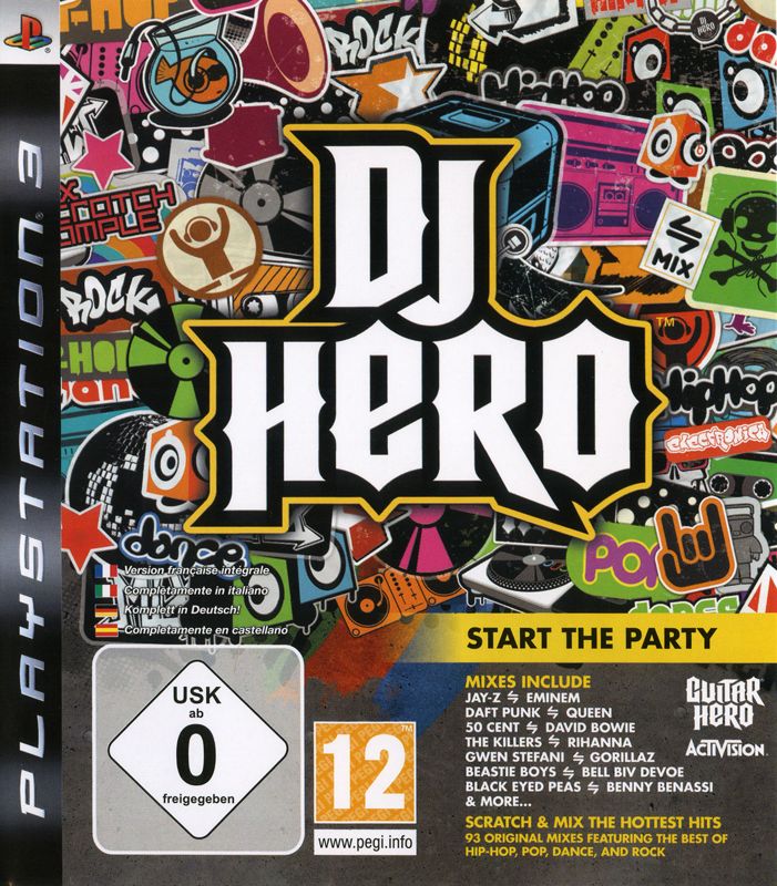 Front Cover for DJ Hero (PlayStation 3) (Bundled with DJ Hero controller)