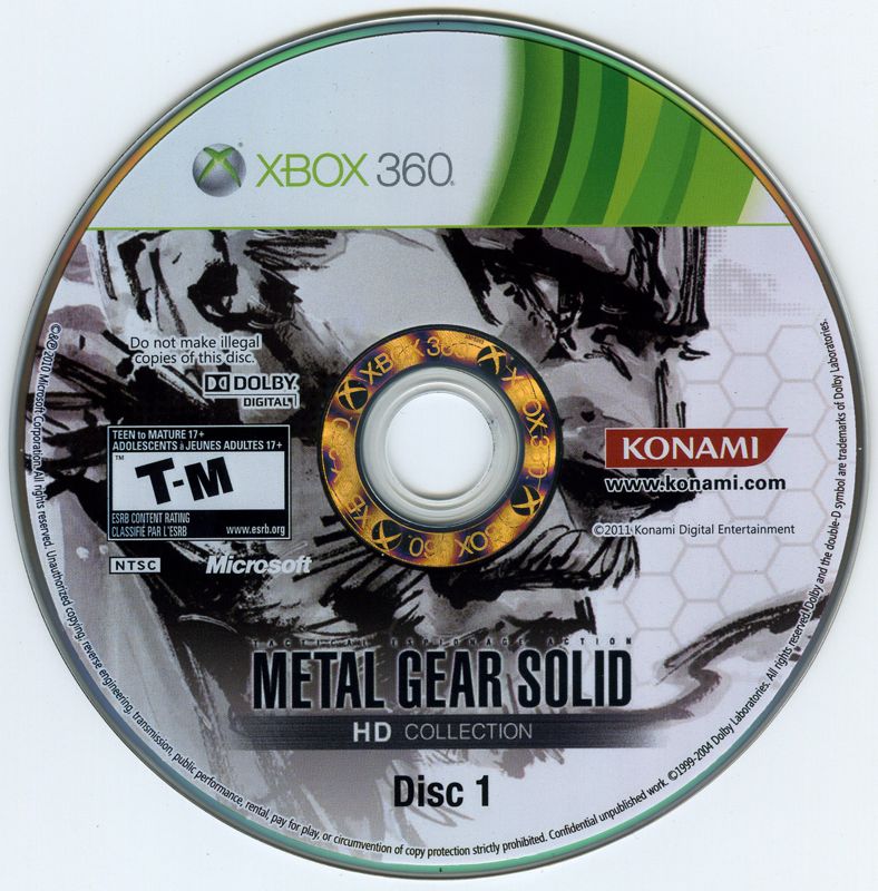 Media for Metal Gear Solid: HD Collection (Xbox 360): Disc 1/2