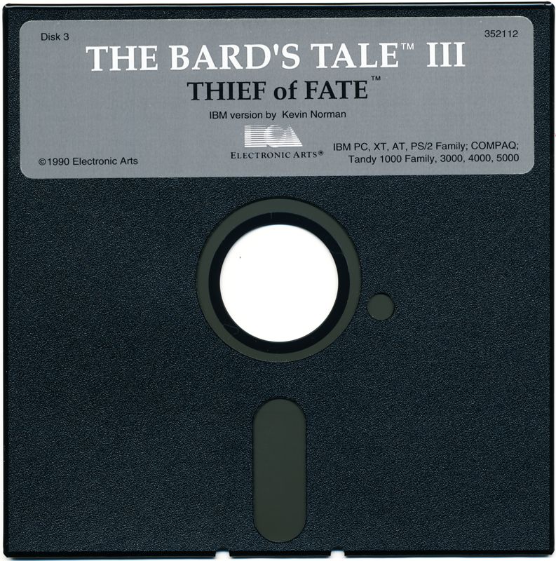 Media for The Bard's Tale III: Thief of Fate (DOS): Disk 3