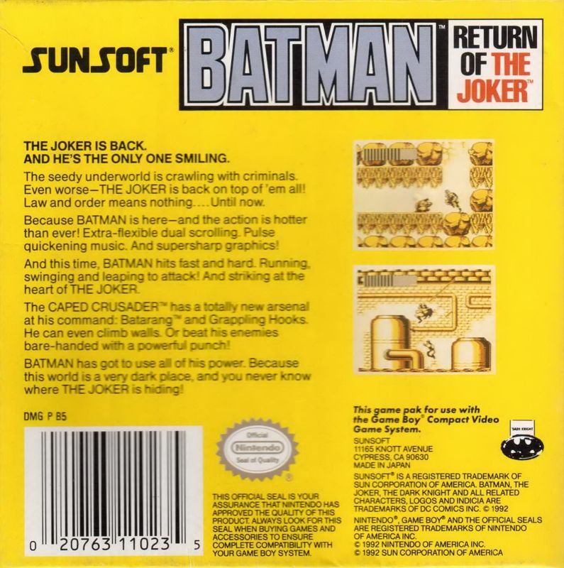 Batman: Return of the Joker cover or packaging material - MobyGames