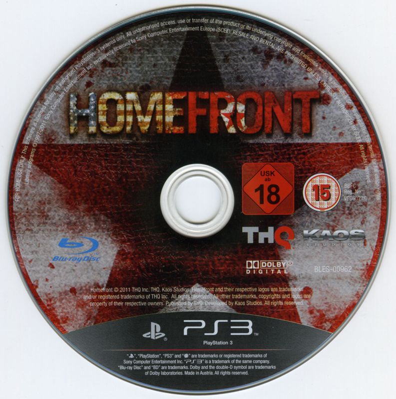 Media for Homefront (PlayStation 3)