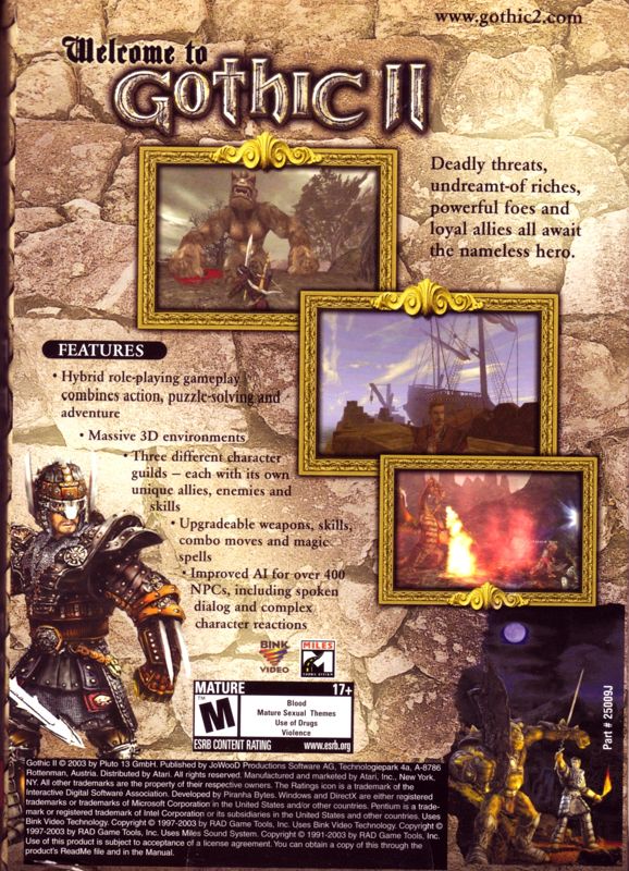 Back Cover for Gothic II (Windows)