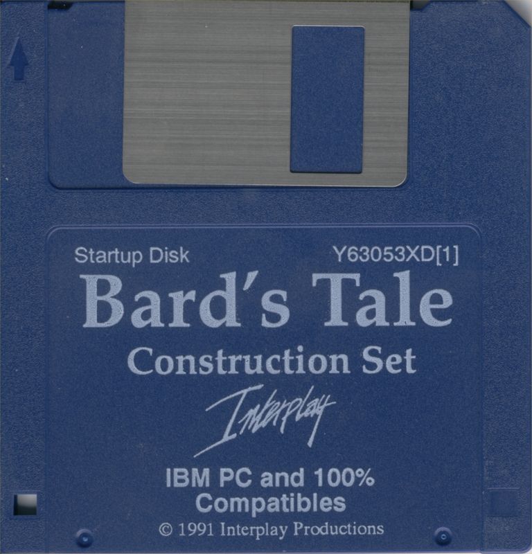 Media for The Bard's Tale Construction Set (DOS): Startup Disk