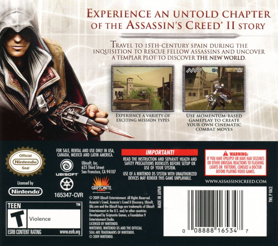 Assassin s creed 2 трейнер. Assassin’s Creed II: Discovery (2009).. Ассасин Крид 2 диск. Assassins Creed Nintendo DS.