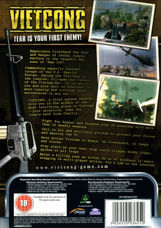 Back Cover for Vietcong (Windows) (Re-release)