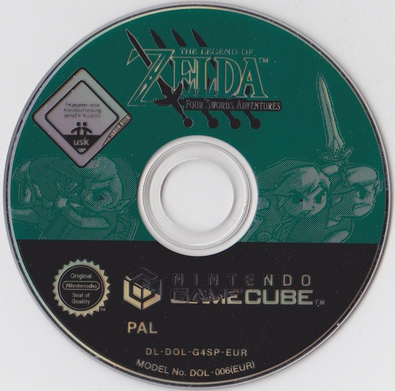 Media for The Legend of Zelda: Four Swords Adventures (GameCube) (Bundled with Game Boy Advance Cable)