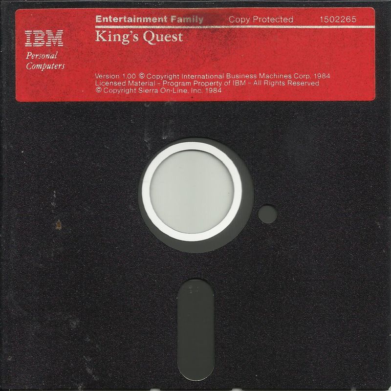 Media for King's Quest (PC Booter) (PCjr): 5.25" disk 1/1