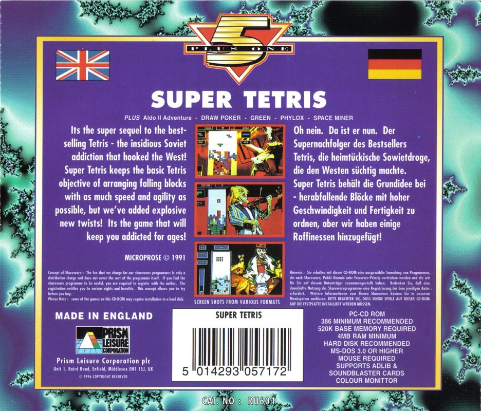 Back Cover for 5 Plus One: Pack 6 (DOS)