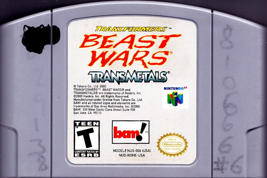 Media for Transformers: Beast Wars Transmetals (Nintendo 64)