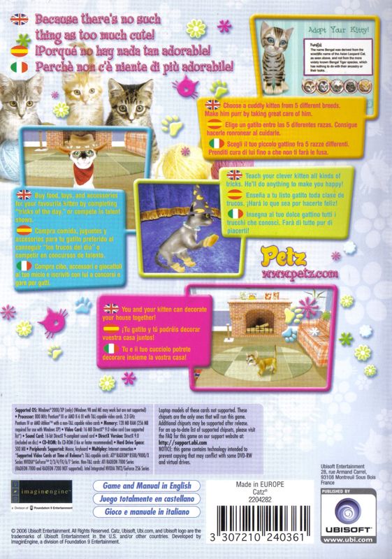 Back Cover for Catz (Windows)