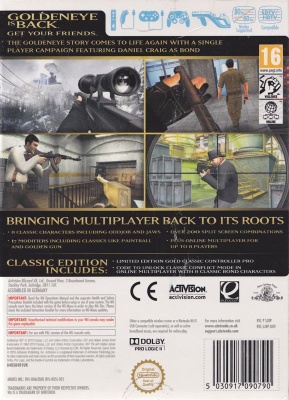 GoldenEye 007: Reloaded cover or packaging material - MobyGames