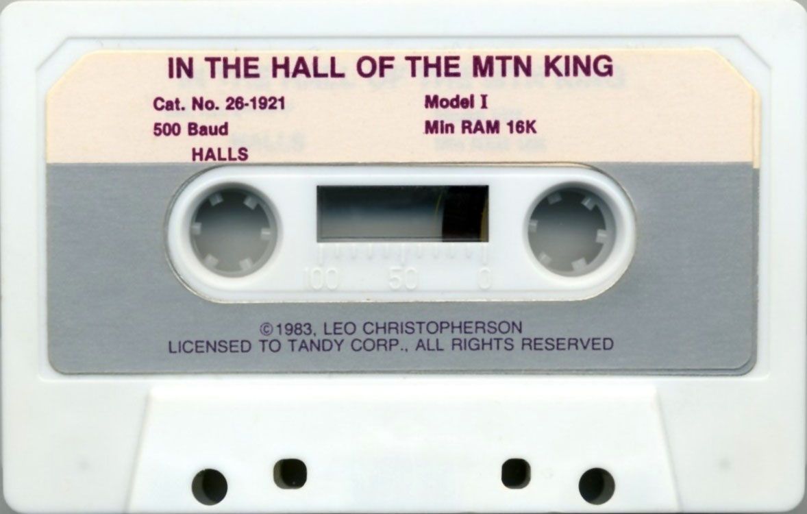 Media for In the Hall of the Mountain King (TRS-80): Model I - Side 1