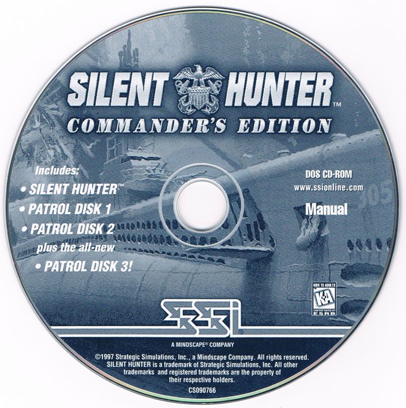 Media for Silent Hunter: Commander's Edition (DOS) (Classic Collection release): Manual Disc