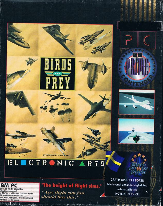 Front Cover for Birds of Prey (DOS) (Hit Squad re-release)