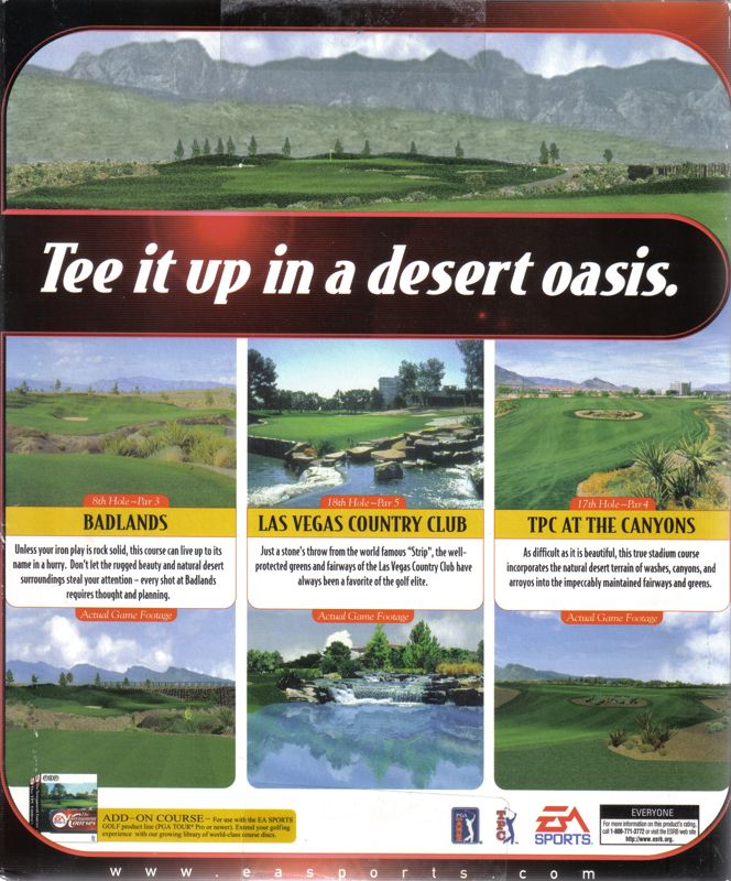 Back Cover for The Vegas Courses (Windows)