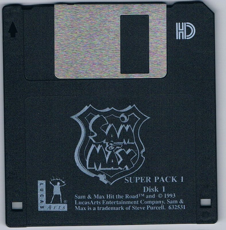 Media for LucasArts x3 Triple Packs (DOS): Sam & Max Hit the Road - Disk 1/7