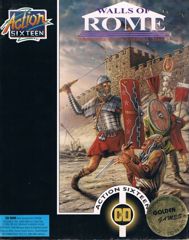 Front Cover for Walls of Rome (DOS) (Action Sixteen CD release)