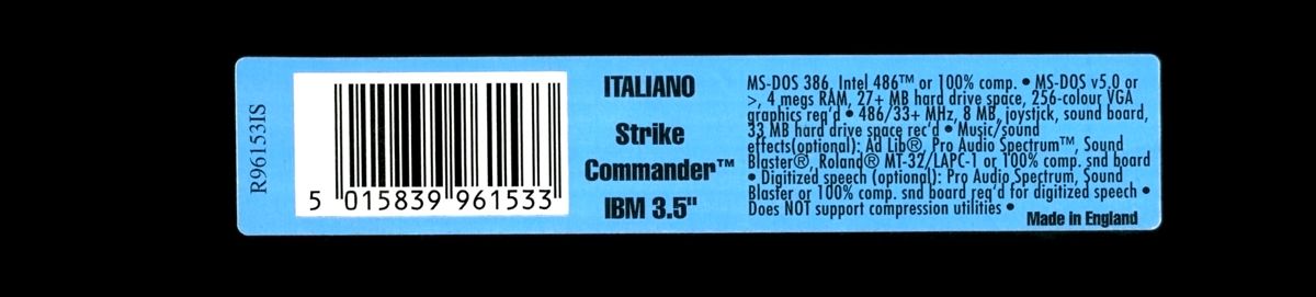 Other for Strike Commander (DOS): Box - Top