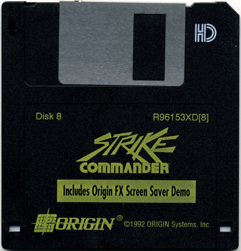 Media for Strike Commander (DOS): Disk 8 - Includes Origin FX Screen Saver Demo