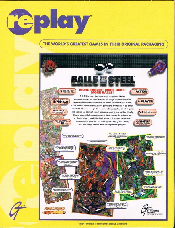 Back Cover for Balls of Steel (Windows) (Replay release )