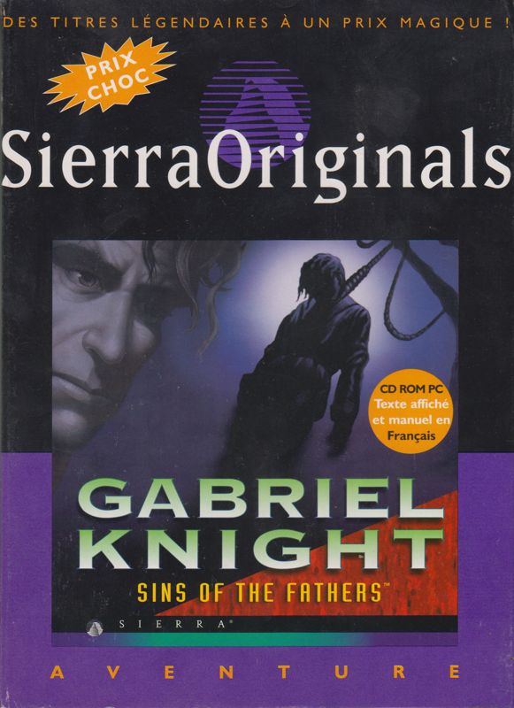 Front Cover for Gabriel Knight: Sins of the Fathers (DOS and Windows and Windows 3.x) (SierraOriginals release (1996))