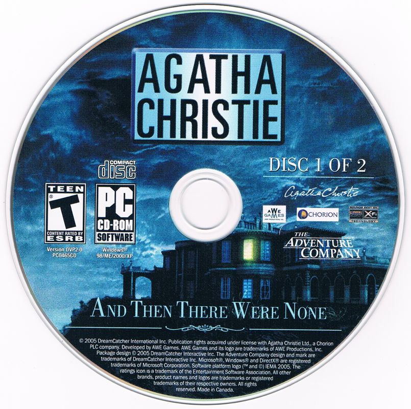 Media for Agatha Christie: Double Murder Mystery Pack (Windows): ATTWN CD 1/2