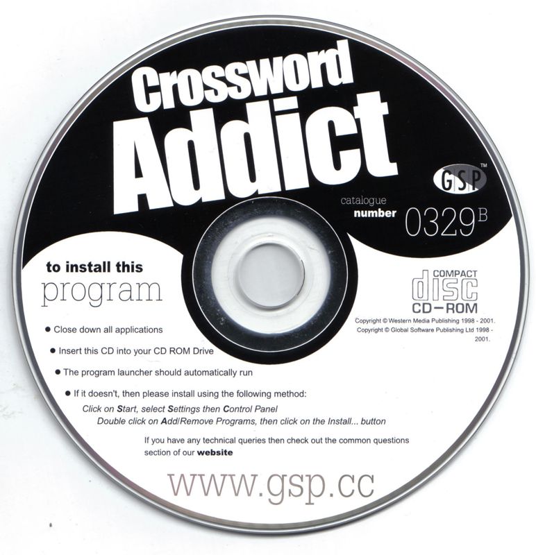 Crossword Addict cover or packaging material MobyGames