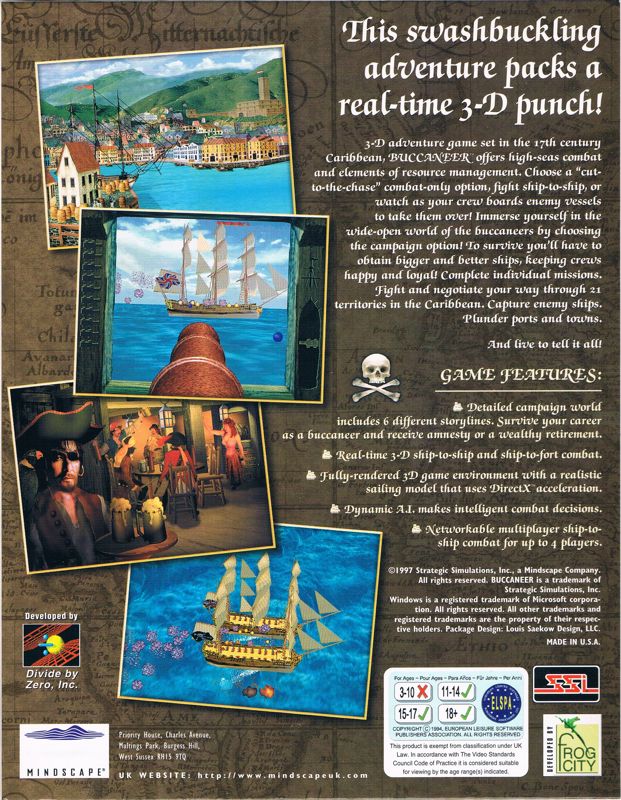 Back Cover for Buccaneer (Windows)