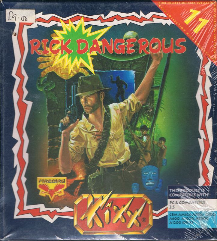 Front Cover for Rick Dangerous (Amiga and DOS) (Kixx release)